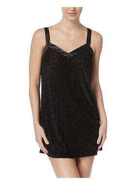 Flora Nikrooz Flora Womens Burnout Sheer Velvet Chemise Size M